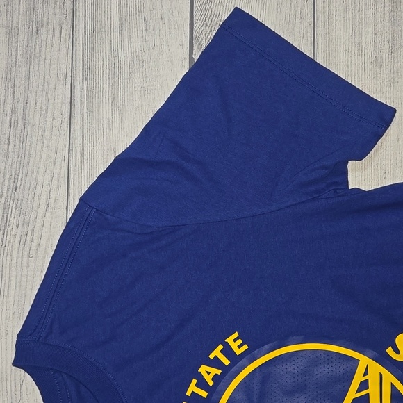 Nike Golden State Warriors Klay Thompson T-Shirt Blue/Yellow Size M NWT - Picture 5 of 10